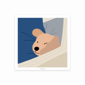 SLEEPY DOG poster (200x200)